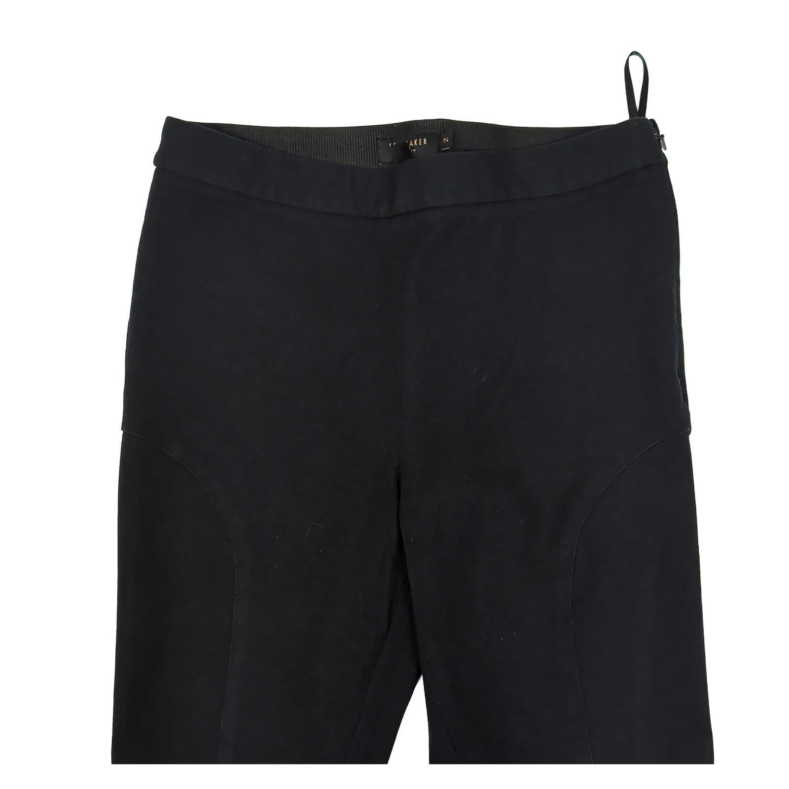 ted baker women size 2 black skinny mid rise stretch trousers work pants by Ted Baker – JEANS | RewearableUK