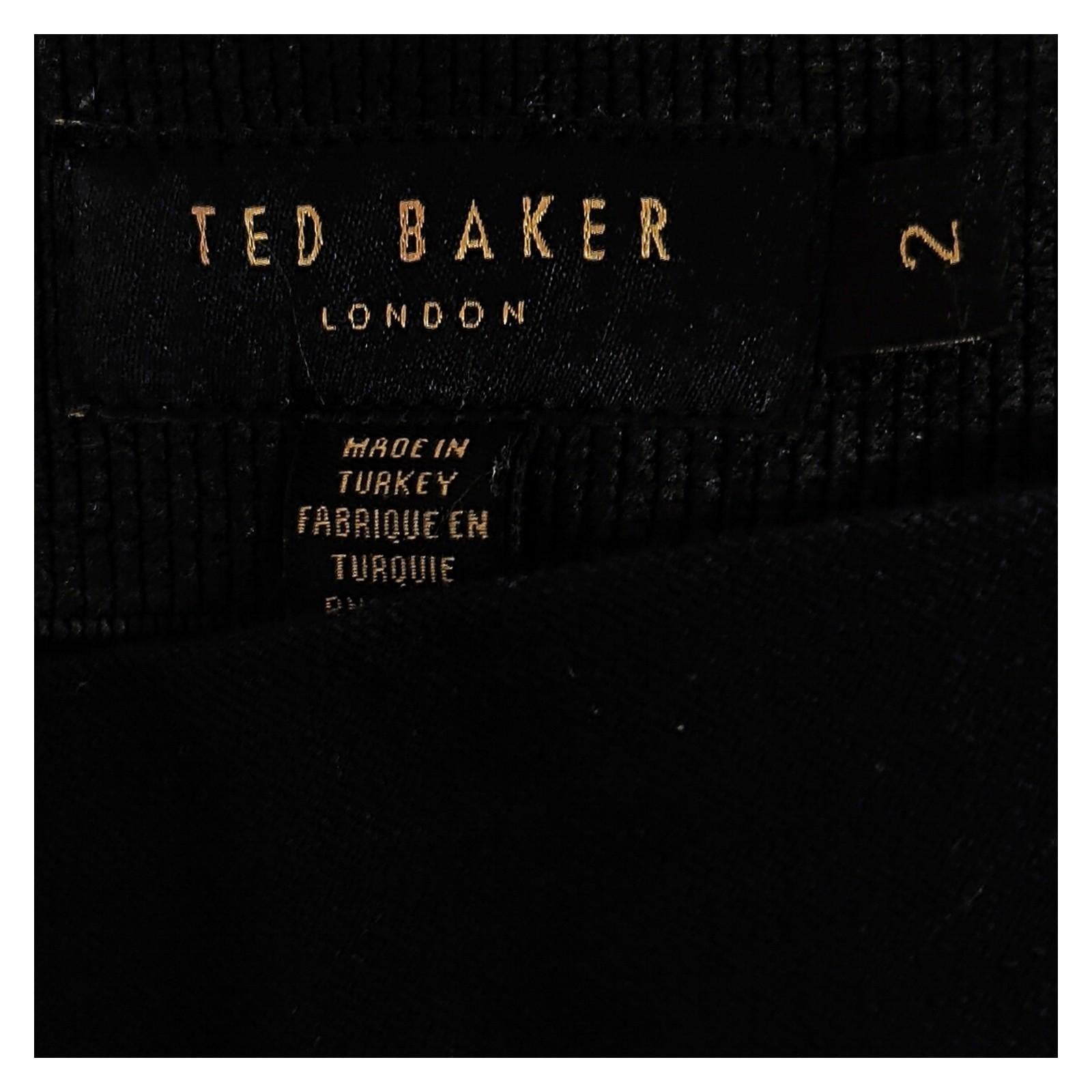 ted baker women size 2 black skinny mid rise stretch trousers work pants by Ted Baker – JEANS | RewearableUK