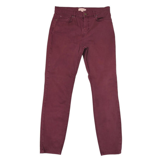 Ted Baker Women Size 30 Burgundy Skinny Stretch Cotton Trousers Jeans Pants by Ted Baker – | RewearableUK