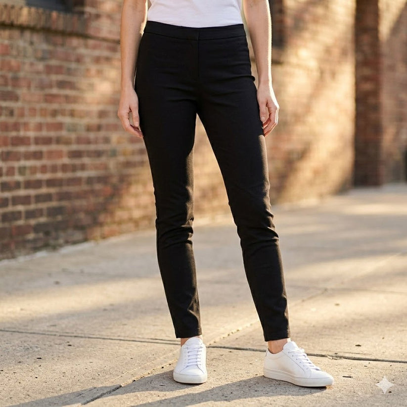 ted baker womens black stretch cotton skinny mid rise trousers pants size 2 by Ted Baker – JEANS | RewearableUK