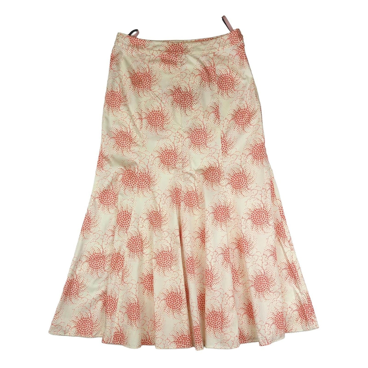 Ted Baker Ted Baker Womens Flare Skirt UK 10 Pink Geometric Pattern Long Cotton Used DRESSING RewearableUK