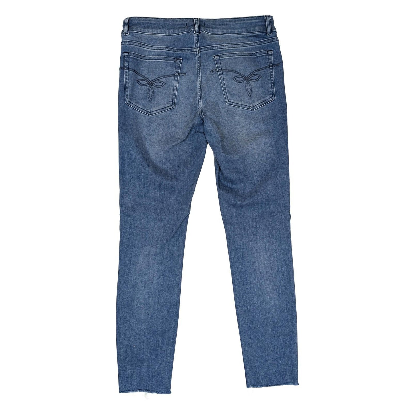 ted baker womens medium blue stretch denim skinny jeans raw hem size 30 by Ted Baker – | RewearableUK
