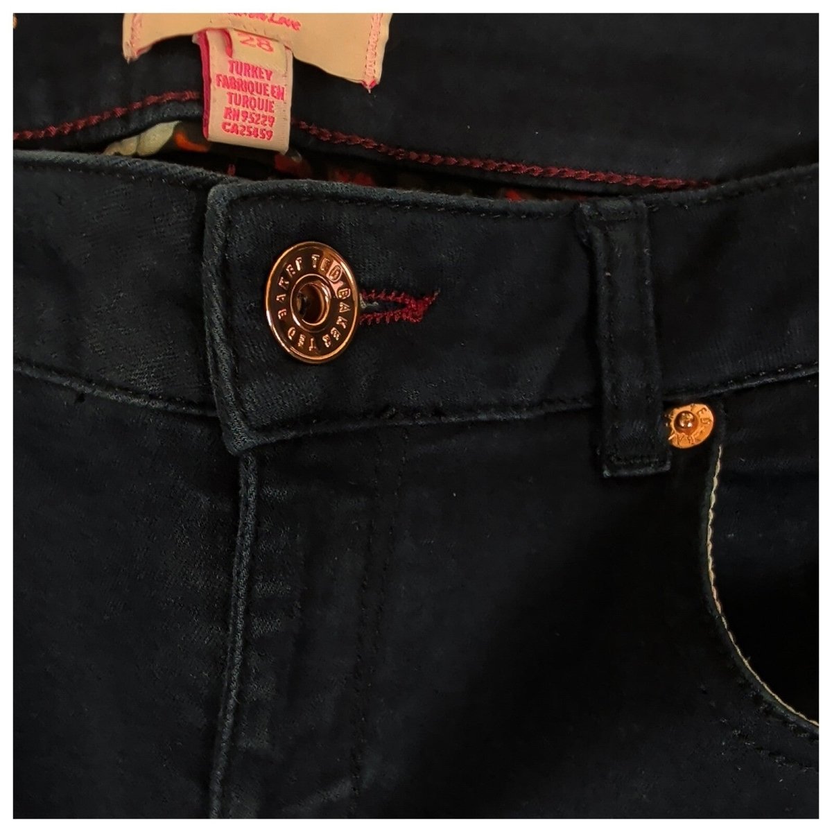 Ted Baker Women's Navy Skinny Jeans Size 28 Zip Ankle Stretch Denim by Ted Baker – | RewearableUK