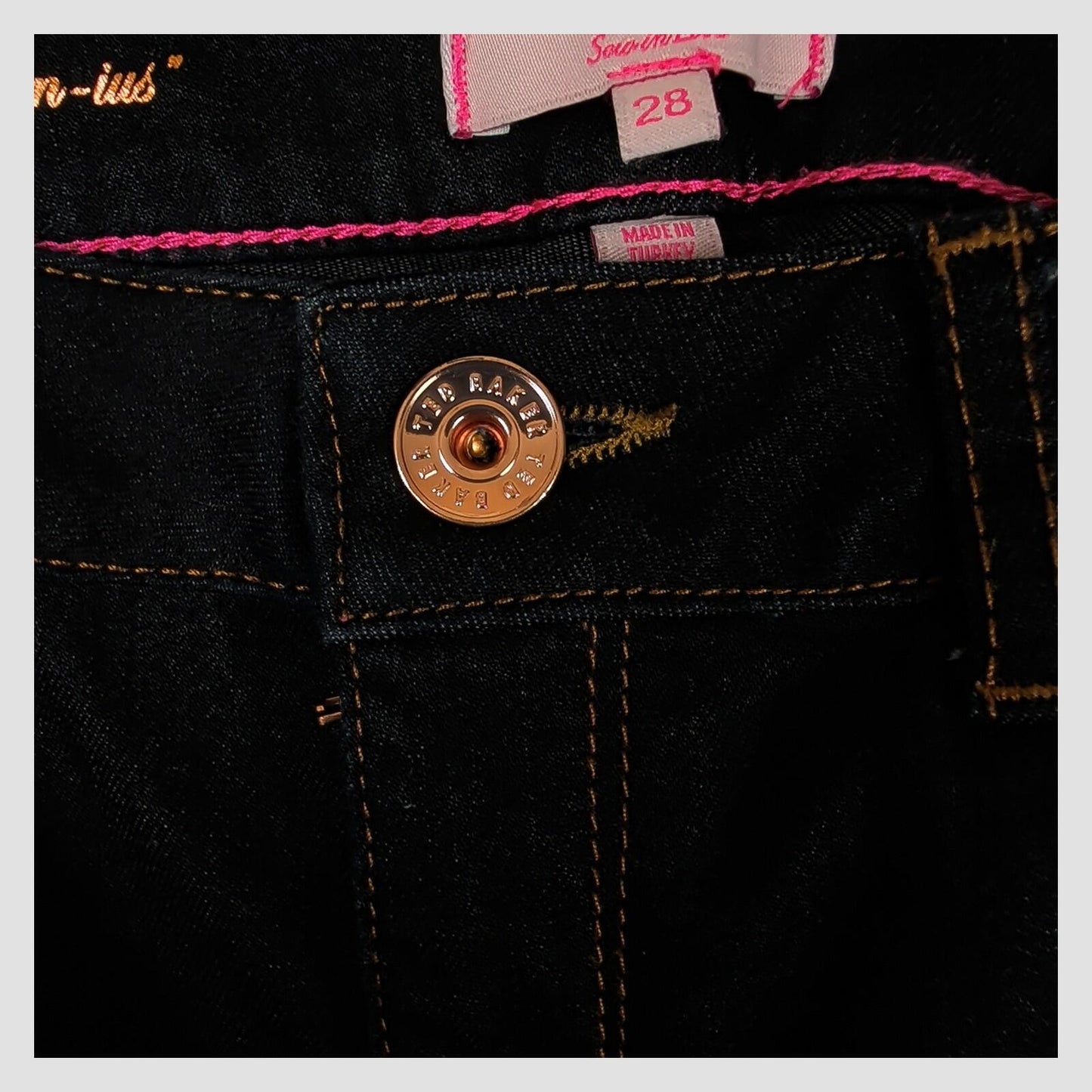 Ted Baker Womens Skinny Jeans Dark Blue Stretch Denim Size 28 Slim Fit by Ted Baker – JEANS | RewearableUK