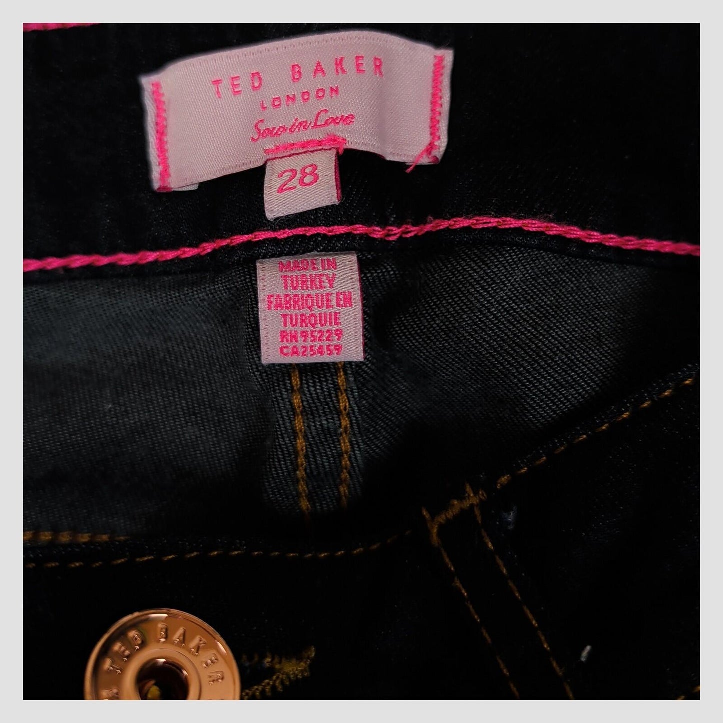 Ted Baker Womens Skinny Jeans Dark Blue Stretch Denim Size 28 Slim Fit by Ted Baker – JEANS | RewearableUK