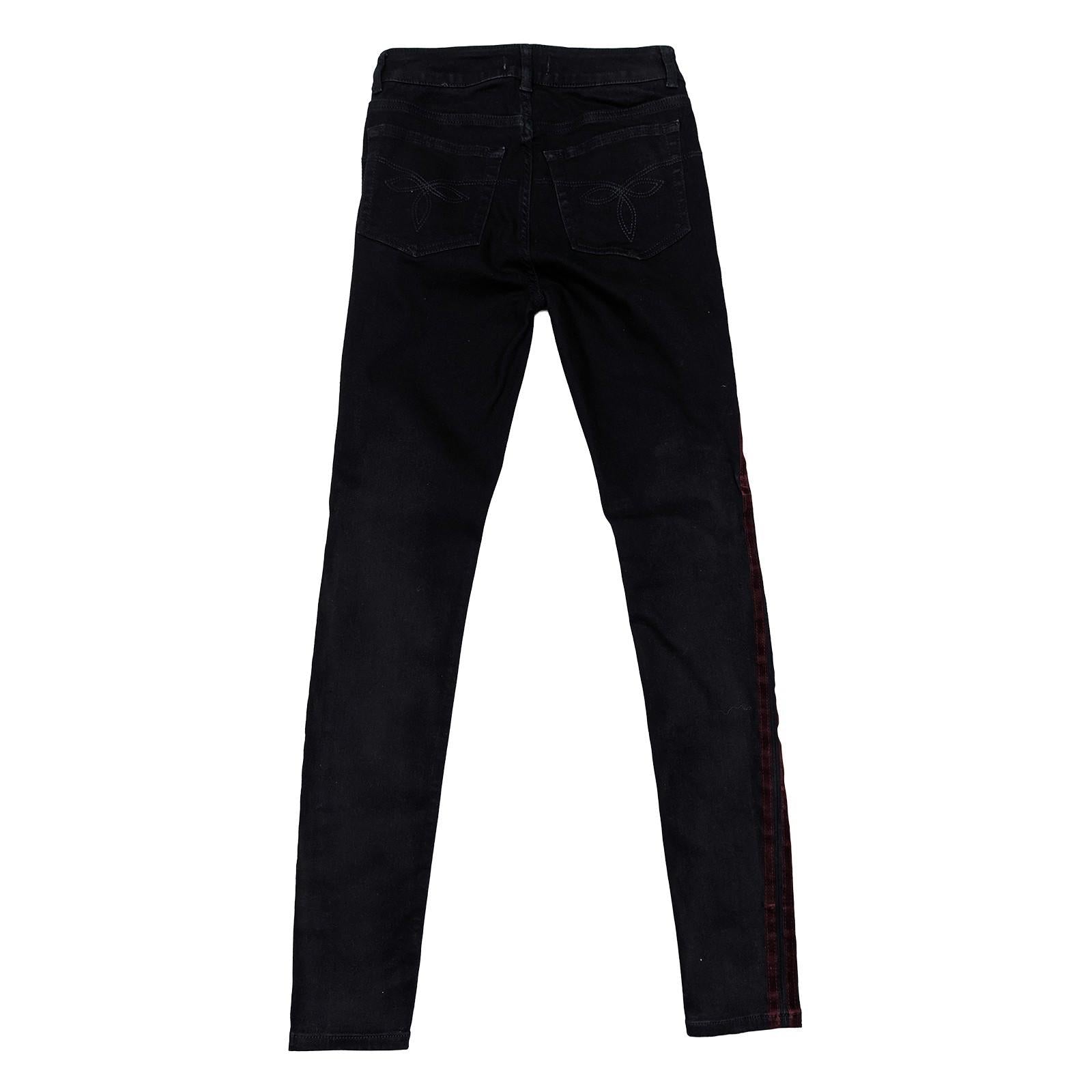 Ted Baker Women's Skinny Jeans W25 Dark Blue Velvet Side Stripe Rose Gold Stretc by Ted Baker – | RewearableUK