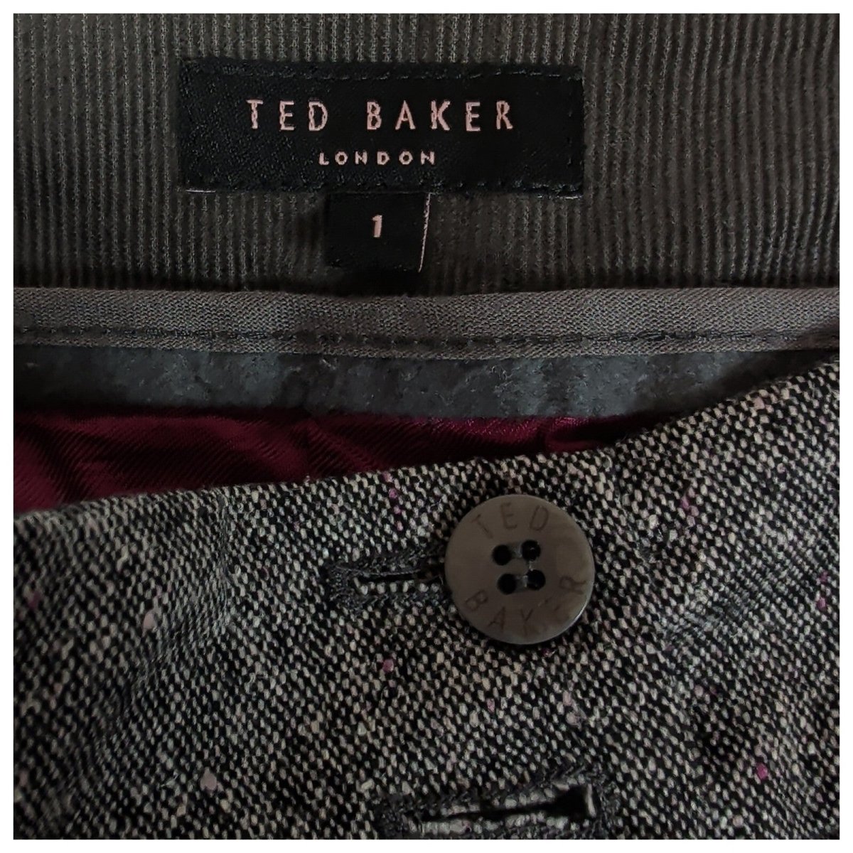 Ted Baker Women's Trousers Size 1 Grey Wide Leg Wool Blend Smart Pants – product photo 4 | RewearableUK