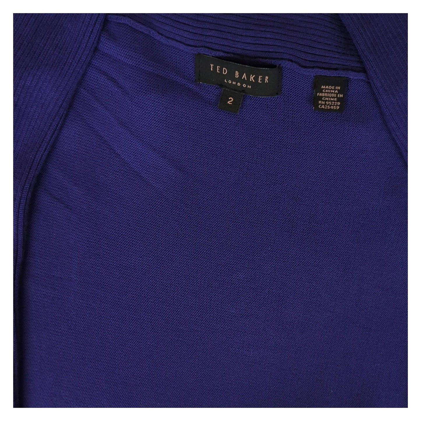 Ted Baker Women's Waterfall Cardigan in Purple | Size S (UK 8) by Ted Baker – DRESSING | RewearableUK