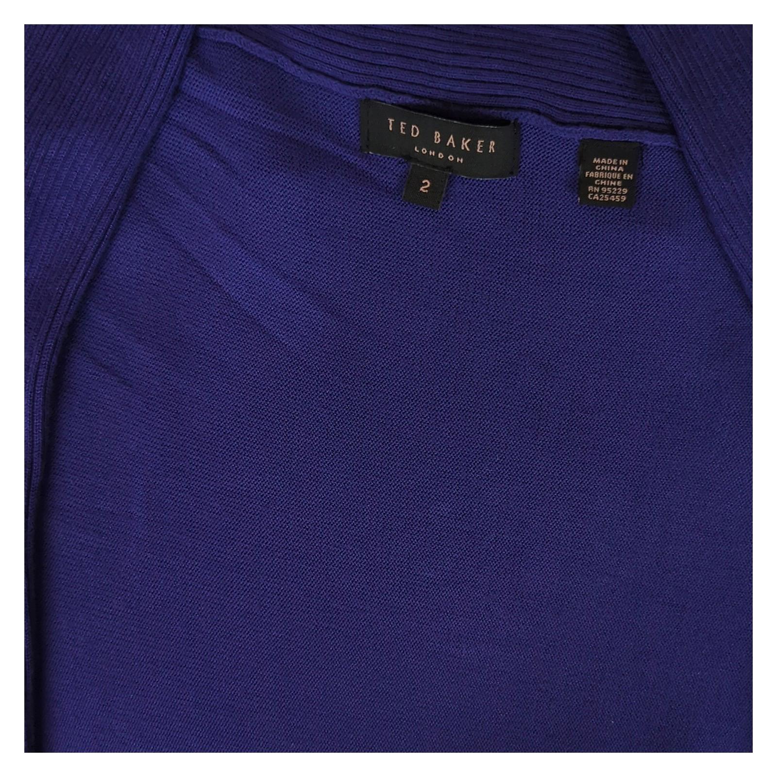 Ted Baker Women's Waterfall Cardigan in Purple | Size S (UK 8) by Ted Baker – DRESSING | RewearableUK