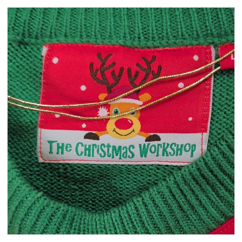 The Christmas Workshop Elf Jumper Green Red Bells Size Unknown Acrylic – product photo 3 | RewearableUK
