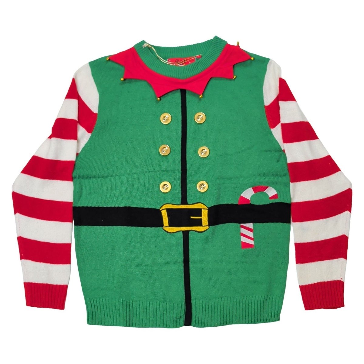 The Christmas Workshop Elf Jumper Green Red Bells Size Unknown Acrylic – product photo 1 | RewearableUK