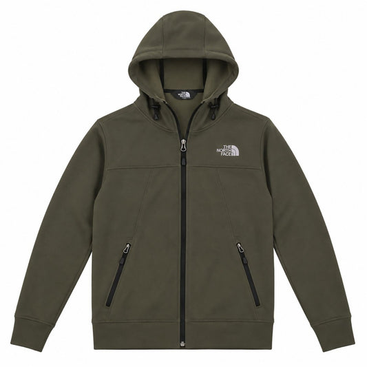 The North Face Mens Olive Green Full Zip Hooded Fleece Jacket Hoodie M – product photo 1 | RewearableUK