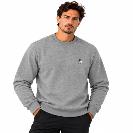 The Spitalfields Shirt Co. Men's Sweatshirt S Gray Embroidered Dog Cotton – Sweatshirt product photo 1 | RewearableUK