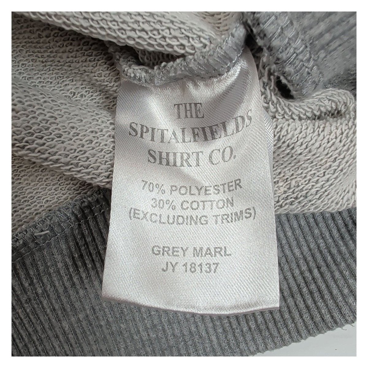 The Spitalfields Shirt Co. Men's Sweatshirt Small Grey Marl Embroidered Dog 70%P – product photo 6 | RewearableUK