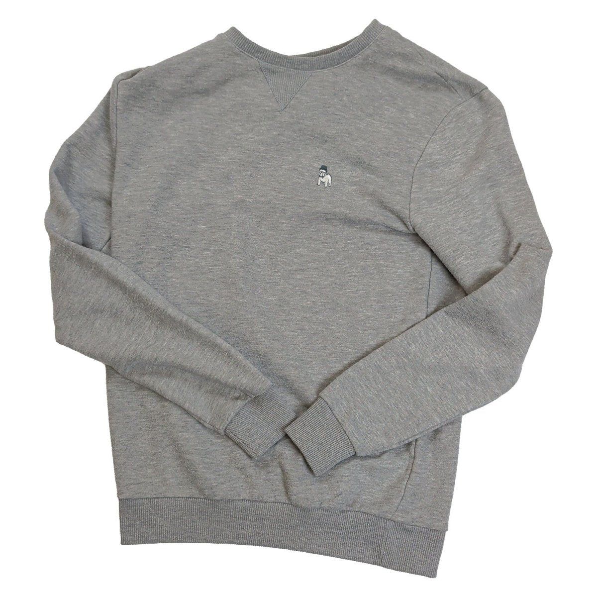 The Spitalfields Shirt Co. Men's Sweatshirt Small Grey Marl Embroidered Dog 70%P – product photo 2 | RewearableUK