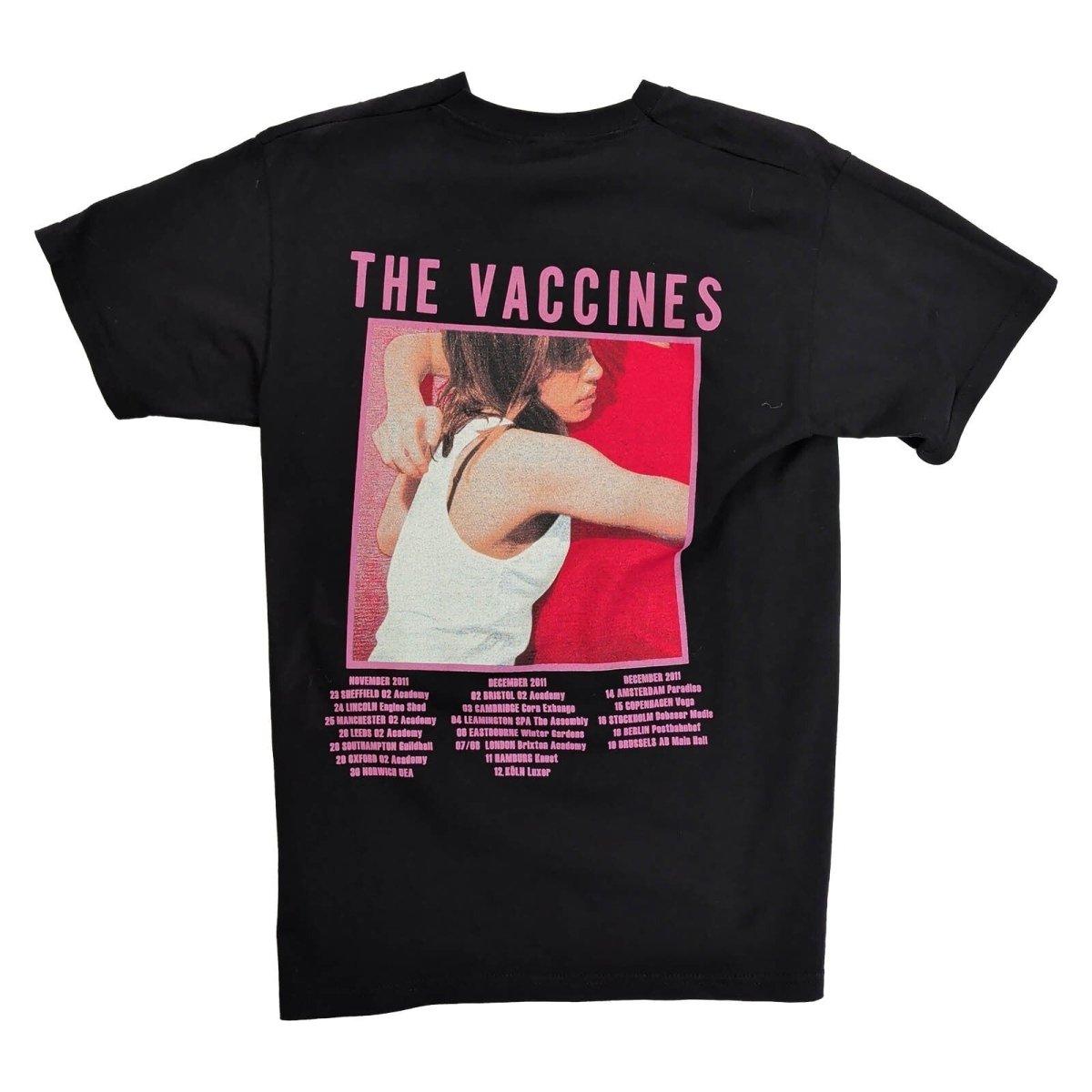 The Vaccines 2011 Tour T-Shirt M Black Fruit Of The Loom Indie Rock Band Tee – product photo 2 | RewearableUK
