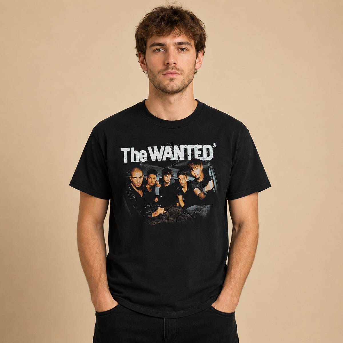 The Wanted 2011 Tour T-Shirt M Black Fruit of the Loom Double-Sided – Music T-Shirt product photo 1 | RewearableUK