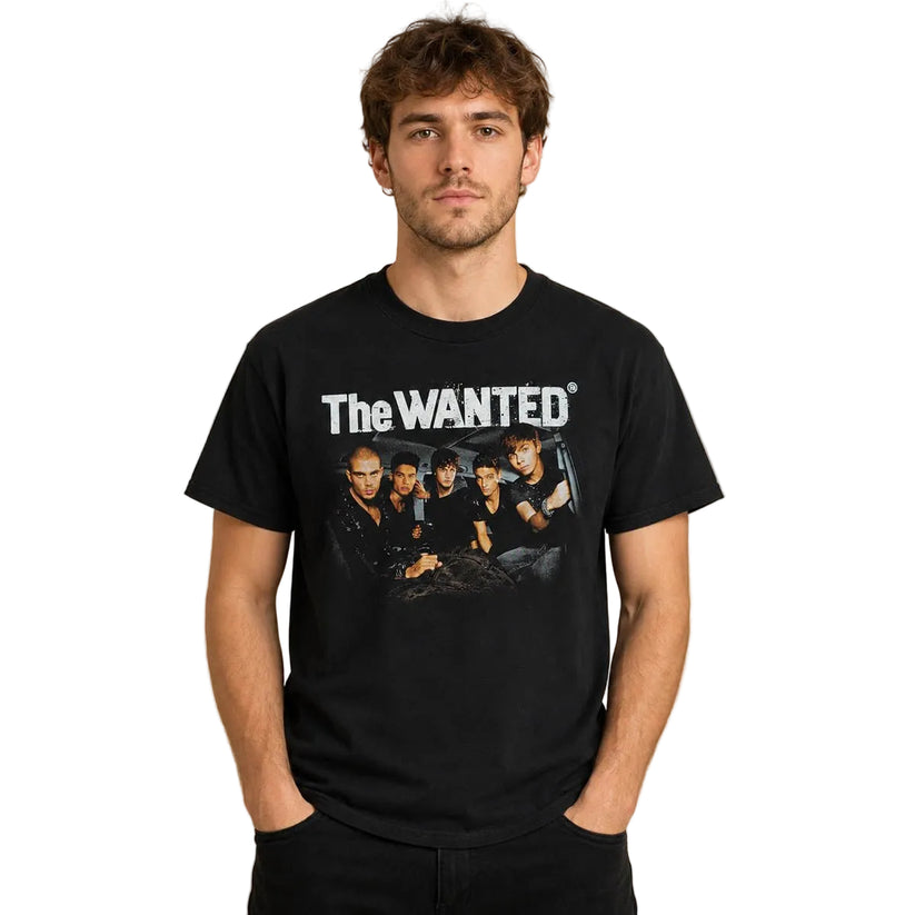 The Wanted 2011 Tour T-Shirt M Black Fruit of the Loom Double-Sided – Music T-Shirt product photo 1 | RewearableUK