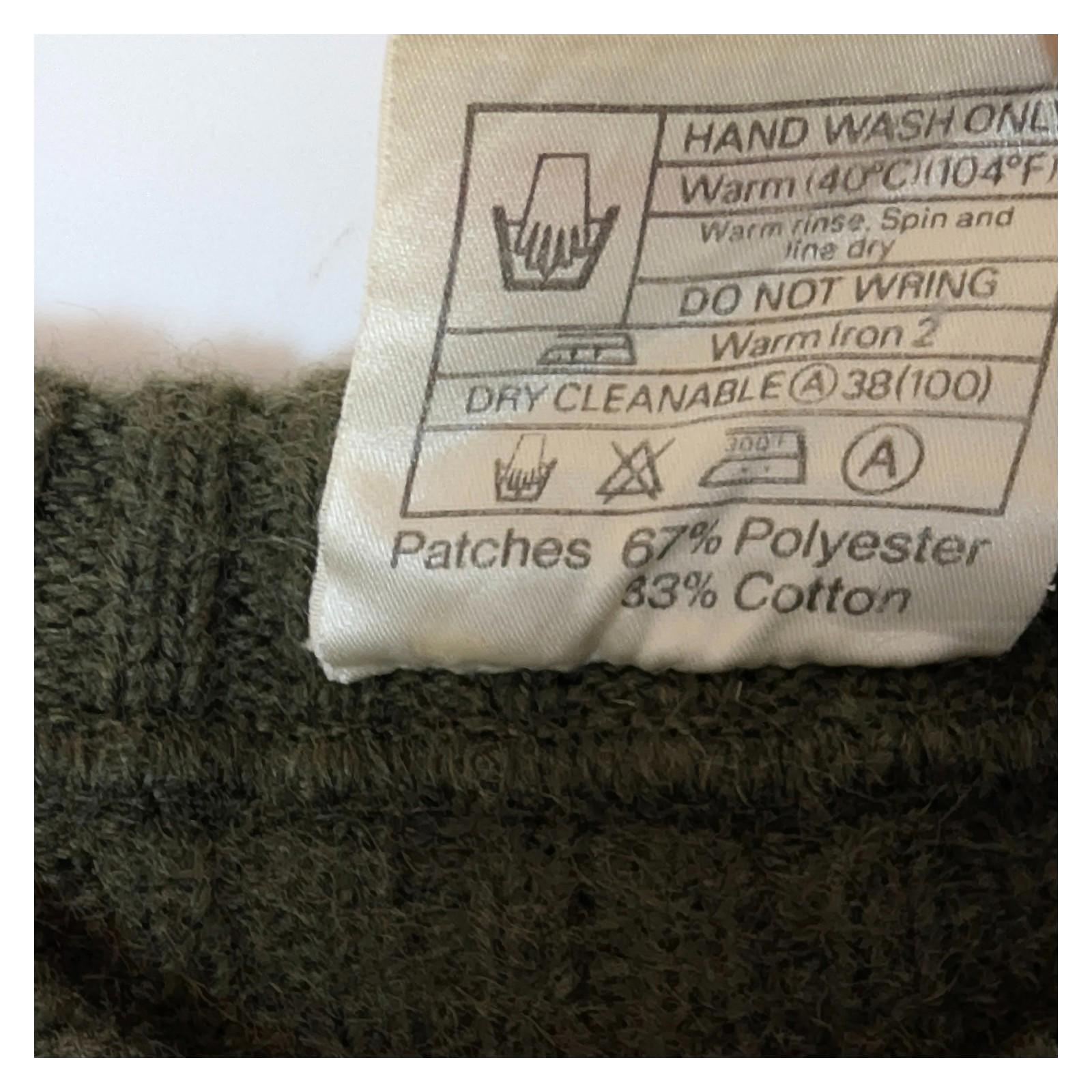the woolly pully mens commando sweater size 46 olive green ribbed jumper by wooly pully – | RewearableUK