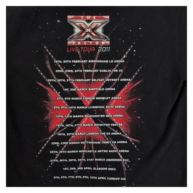 The X Factor Live Tour 2011 Black Double-Sided Graphic T-Shirt – product photo 4 | RewearableUK