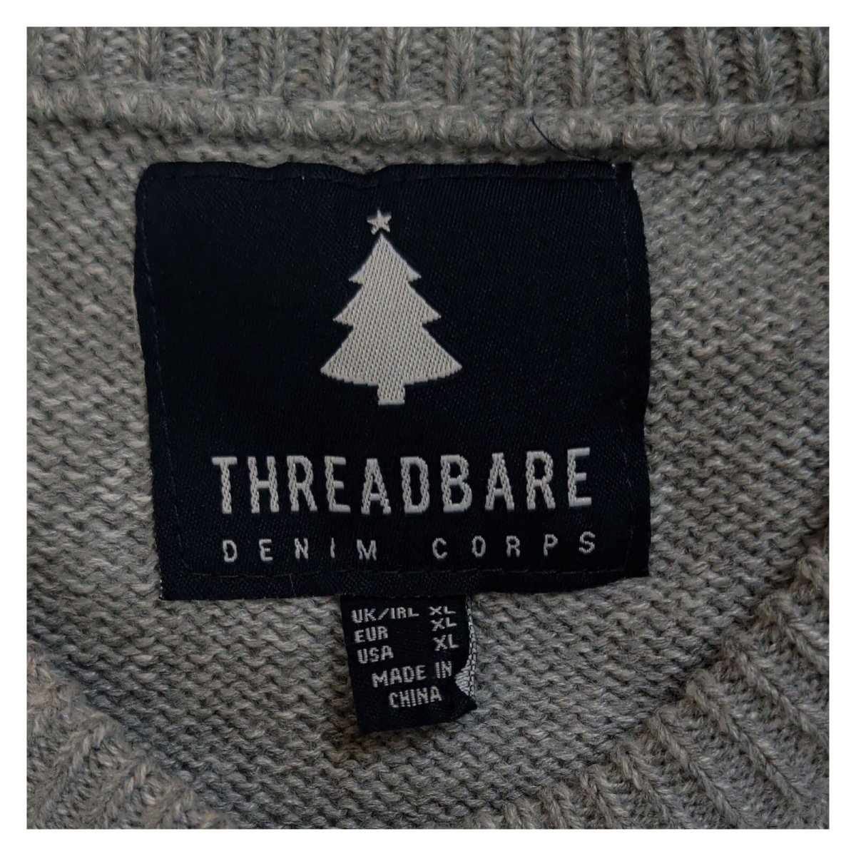 Threadbare Snowman Christmas Jumper XL Grey 3D Scarf Acrylic Blend – product photo 3 | RewearableUK