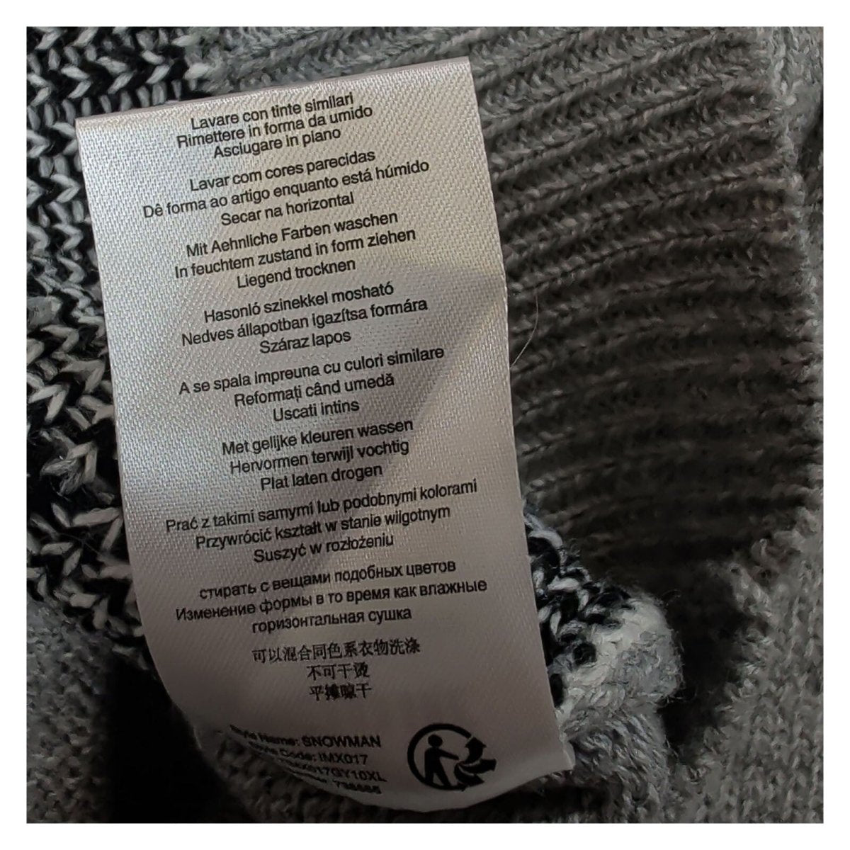 Threadbare Snowman Christmas Jumper XL Grey 3D Scarf Acrylic Blend – product photo 5 | RewearableUK