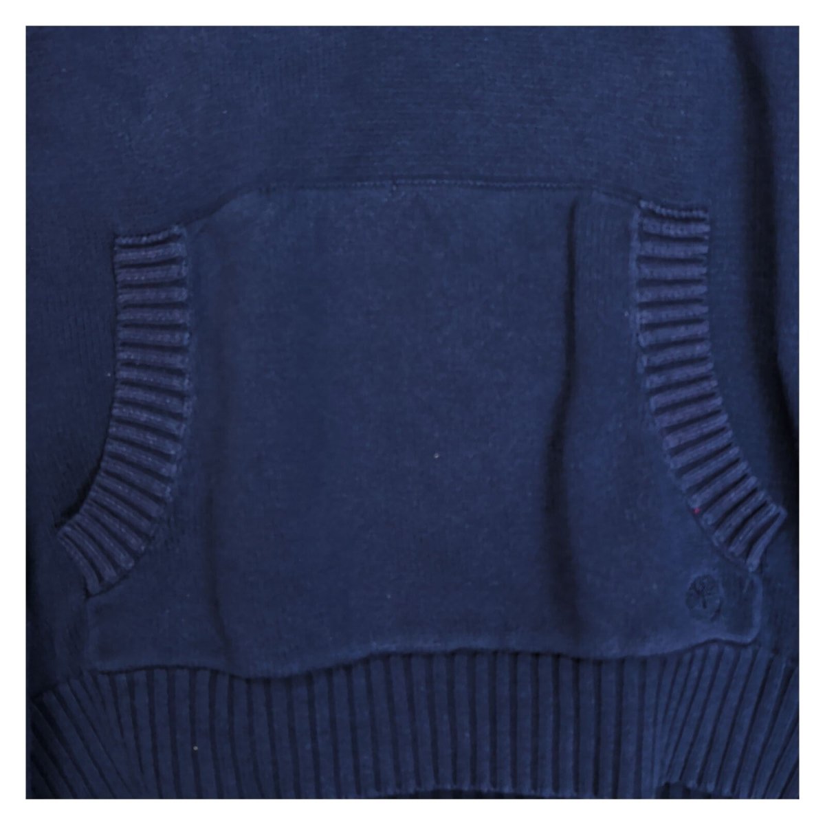 Timberland Men's Jumper Regular M Navy Ribbed Collar Cotton – product photo 4 | RewearableUK
