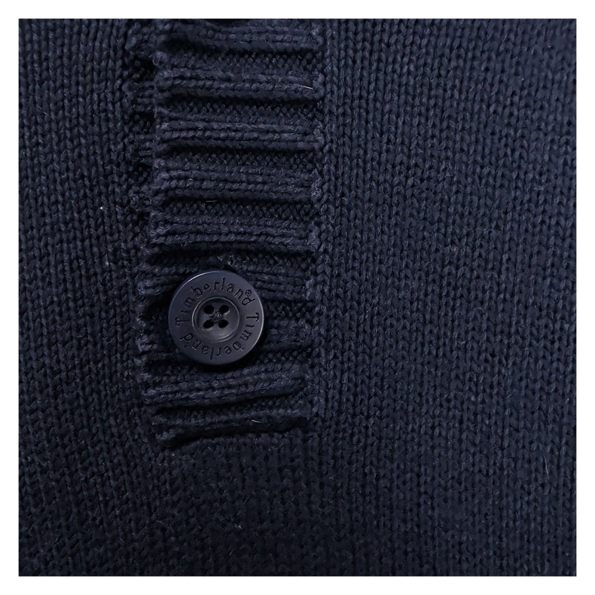 Timberland Men's Jumper Regular M Navy Ribbed Collar Cotton – product photo 6 | RewearableUK