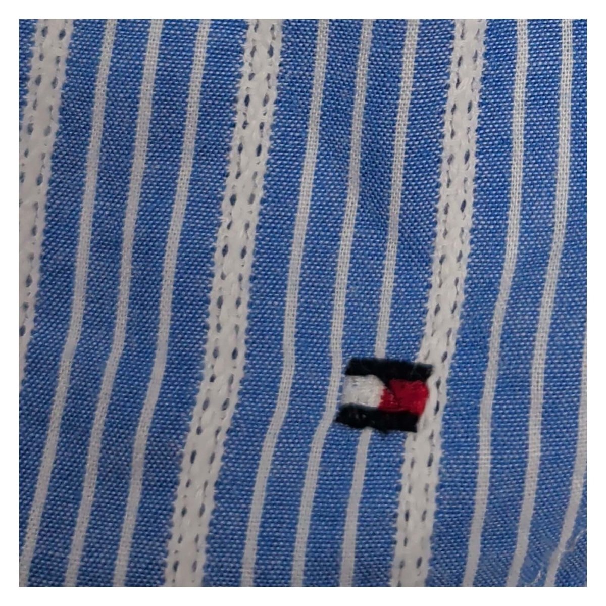 Tommy Hilfiger Blue Striped Cotton Shirt – XL – product photo 5 | RewearableUK