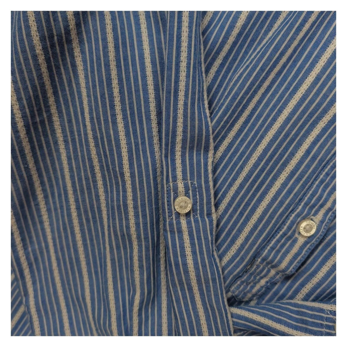 Tommy Hilfiger Blue Striped Cotton Shirt – XL – product photo 2 | RewearableUK