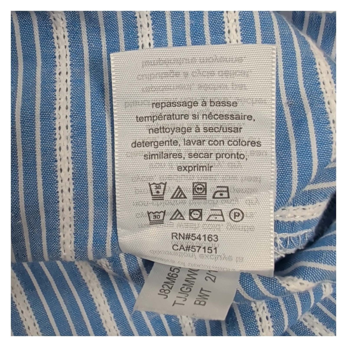 Tommy Hilfiger Blue Striped Cotton Shirt – XL – product photo 9 | RewearableUK