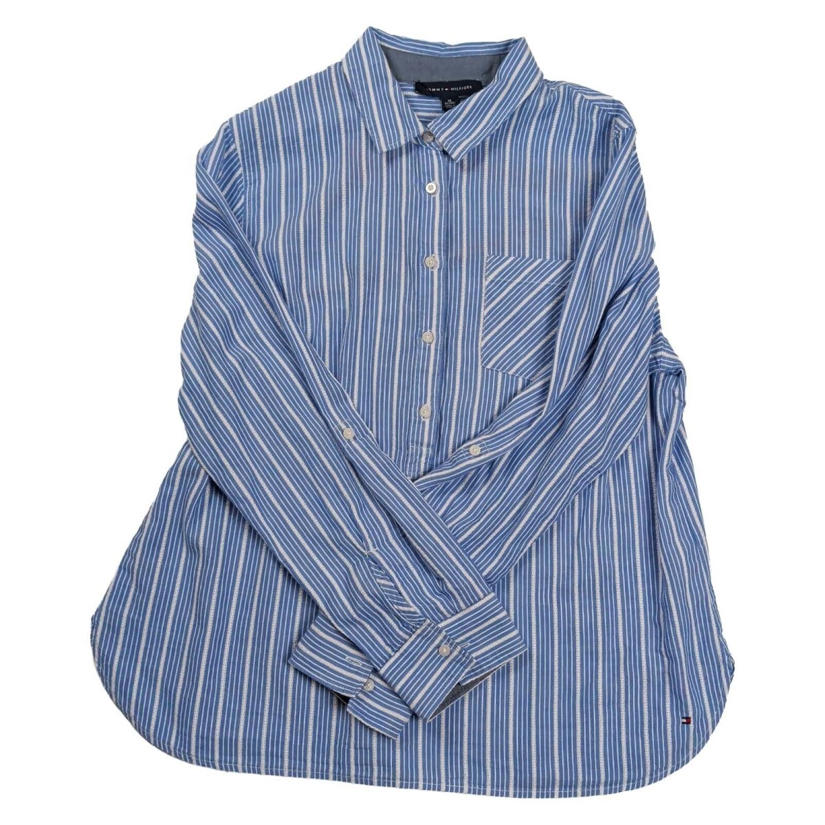 Tommy Hilfiger Blue Striped Cotton Shirt – XL – product photo 1 | RewearableUK