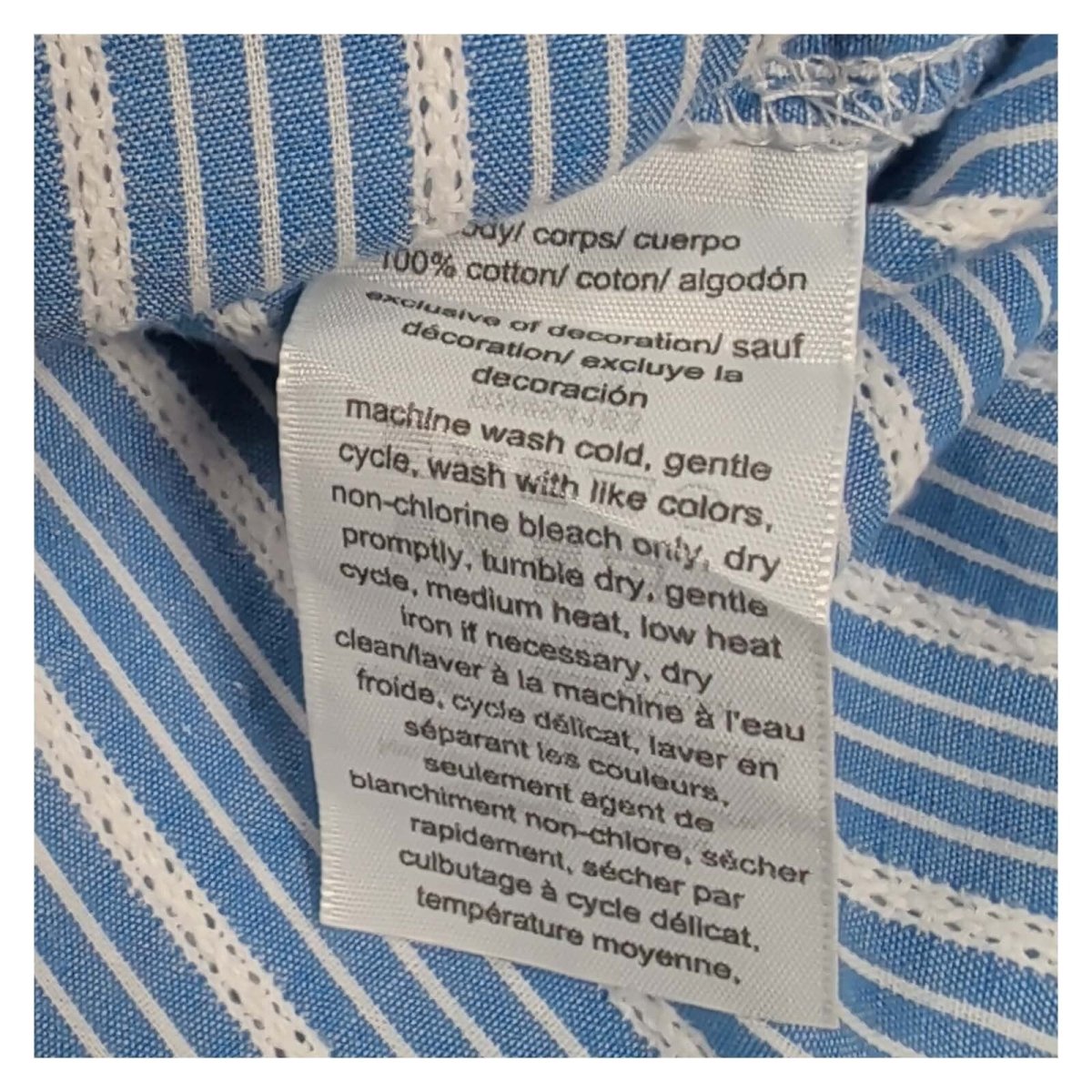 Tommy Hilfiger Blue Striped Cotton Shirt – XL – product photo 8 | RewearableUK
