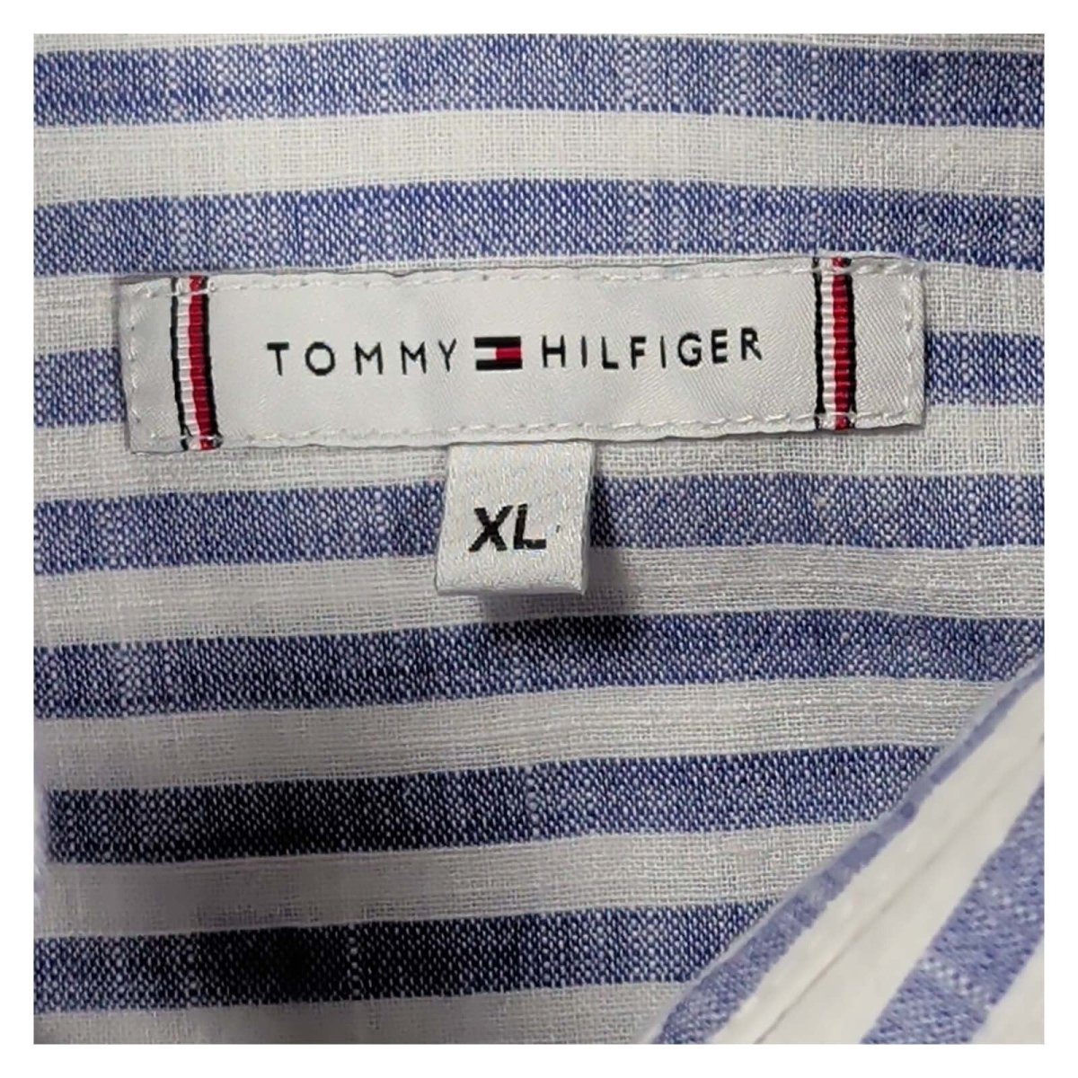 Tommy Hilfiger Blue Striped Linen Tunic Shirt – XL – product photo 5 | RewearableUK