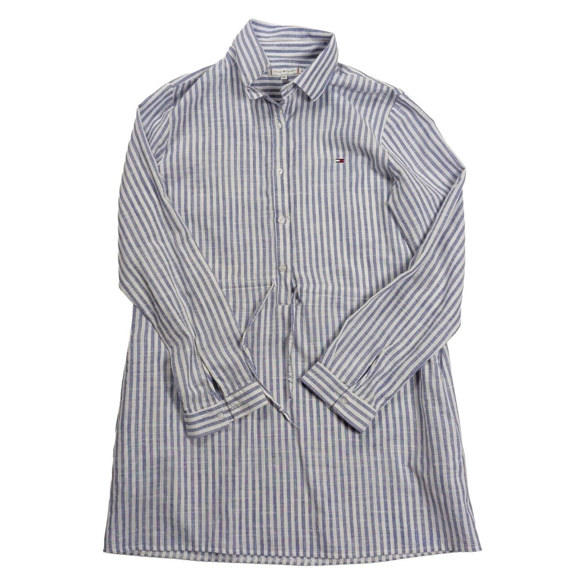 Tommy Hilfiger Blue Striped Linen Tunic Shirt – XL – product photo 1 | RewearableUK