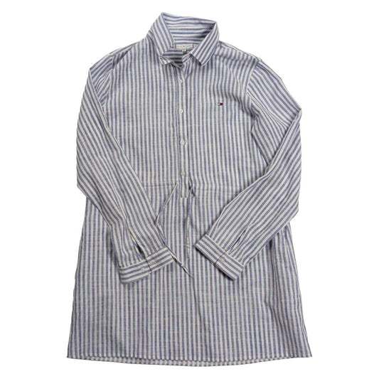 Tommy Hilfiger Blue Striped Linen Tunic Shirt – XL – product photo 1 | RewearableUK