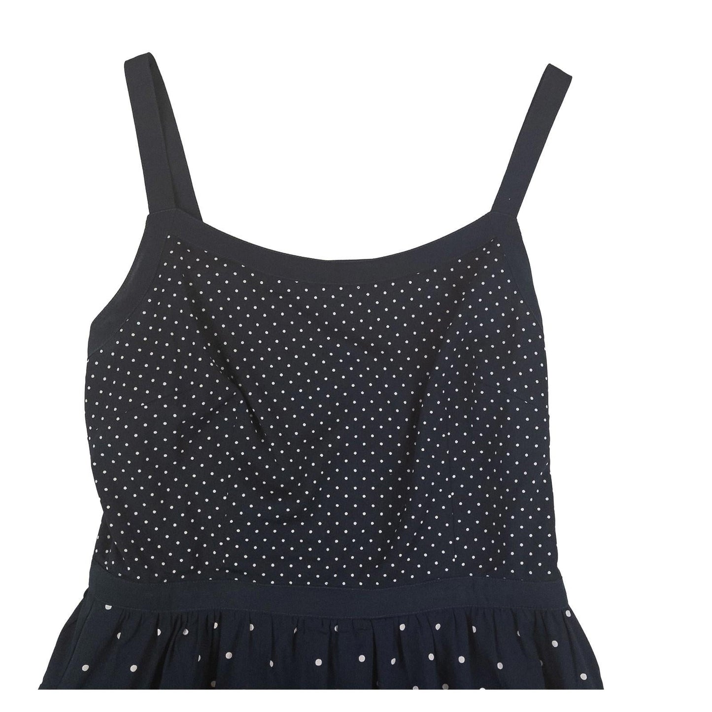 Tommy Hilfiger Dress US 6 (UK 10) Navy Polka Dot Cotton Modal Sundress REPAIRED by Tommy Hilfiger – | RewearableUK