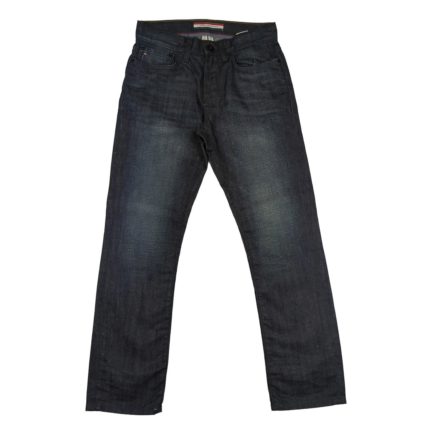 Tommy Hilfiger Tommy Hilfiger Droite Mens Straight Fit Jeans W28 L30 Classic Black Denim Casual JEANS RewearableUK