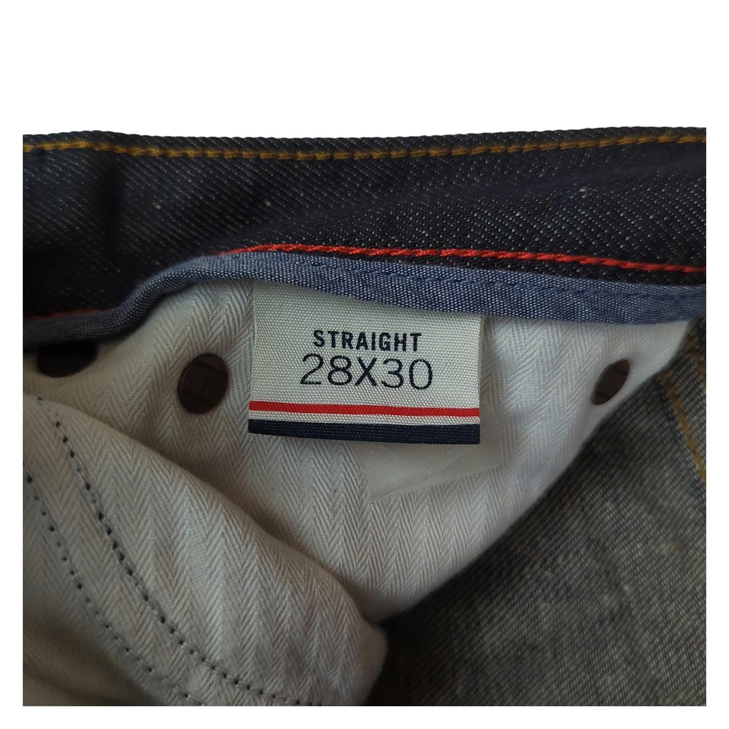 Tommy Hilfiger Tommy Hilfiger Droite Mens Straight Fit Jeans W28 L30 Classic Black Denim Casual JEANS RewearableUK