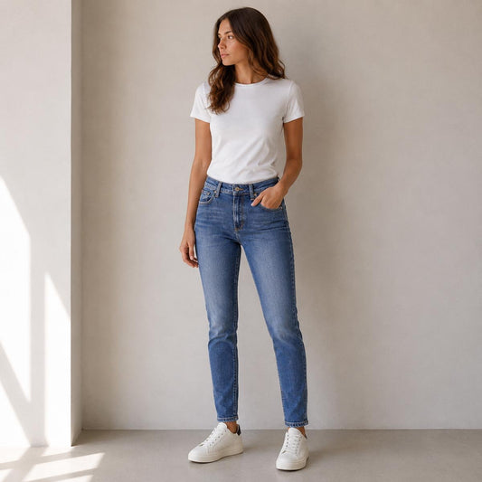 Tommy Hilfiger Gramercy Jeans W26 L28 Blue Tapered Ankle by Tommy Hilfiger – JEANS | RewearableUK