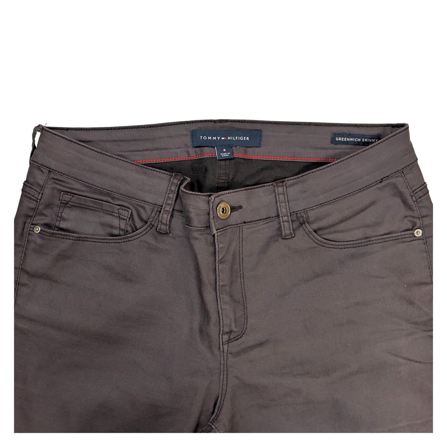 tommy hilfiger greenwich womens trousers size 8 burgundy skinny pants by Tommy Hilfiger – | RewearableUK