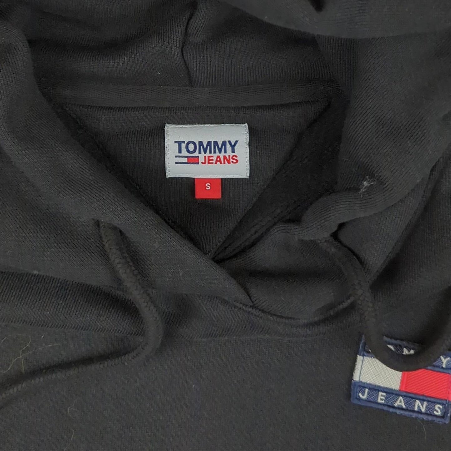Tommy Hilfiger Tommy Hilfiger Hoodie Black Men’s Small Cotton Long Sleeve Regular Fit Sweater & Hoodie RewearableUK