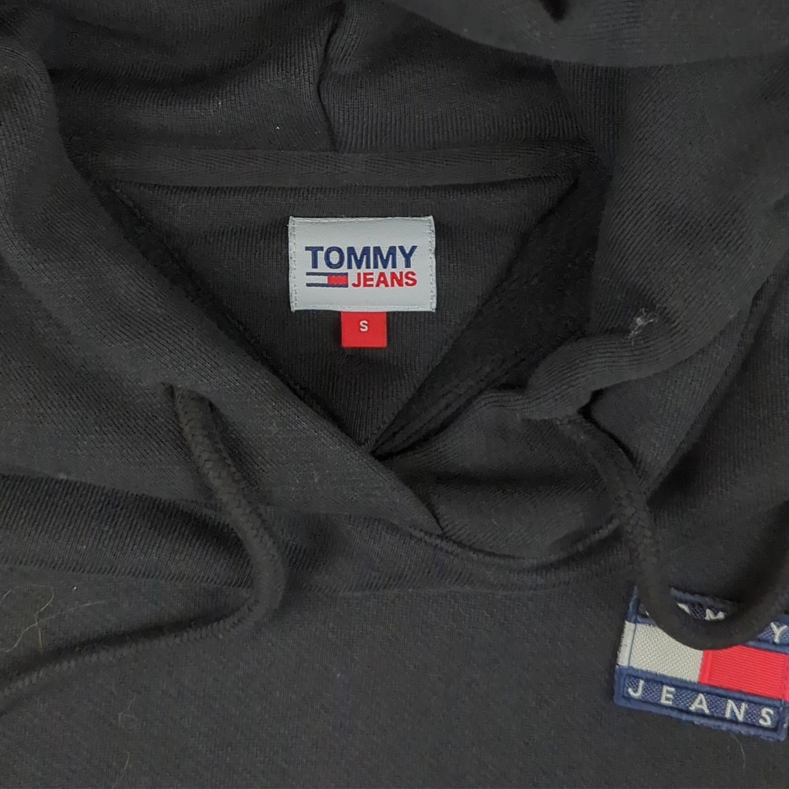 Tommy Hilfiger Tommy Hilfiger Hoodie Black Men’s Small Cotton Long Sleeve Regular Fit Sweater & Hoodie RewearableUK