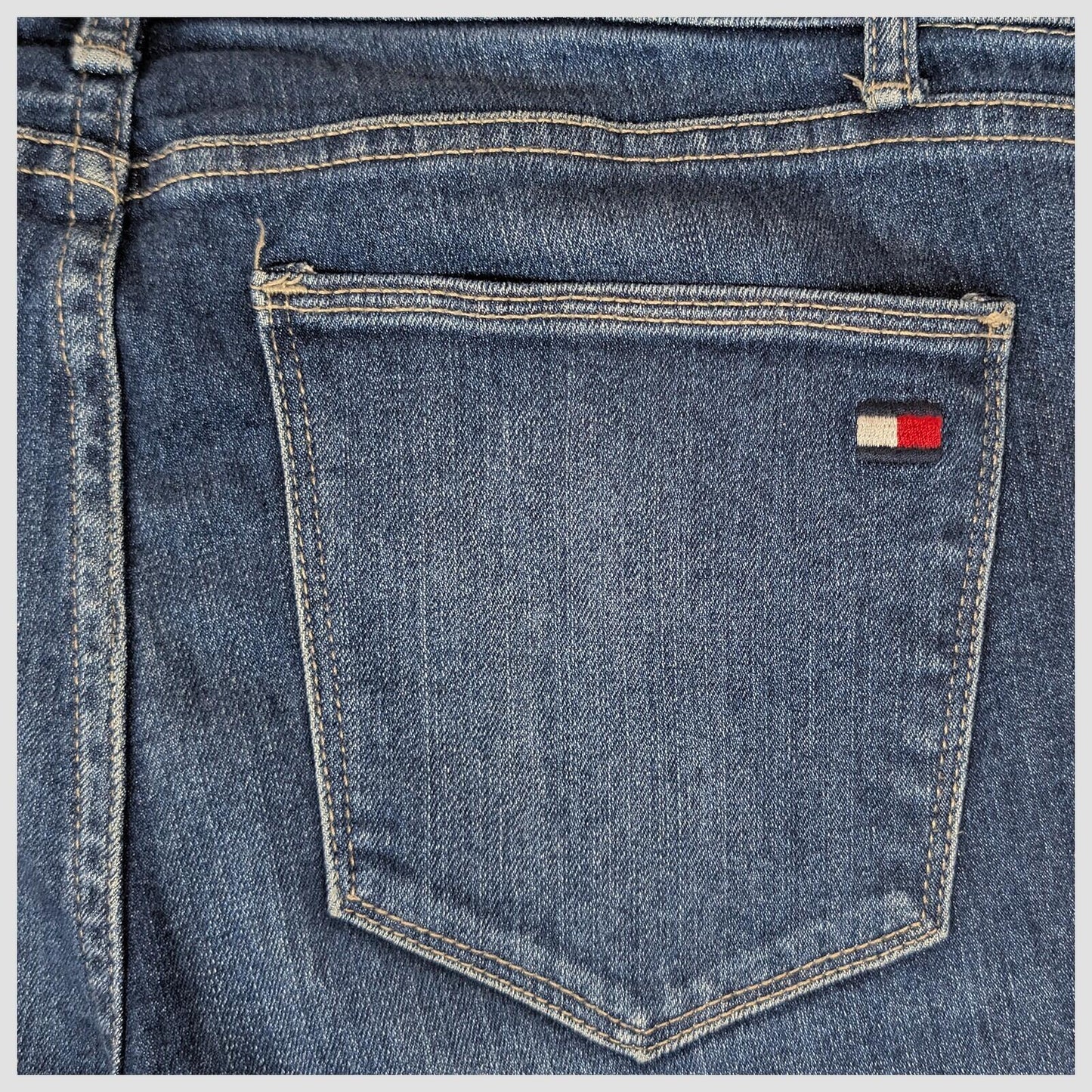 tommy hilfiger jeans womens dark blue wash skinny fit denim pants size us 2 by Tommy Hilfiger – | RewearableUK