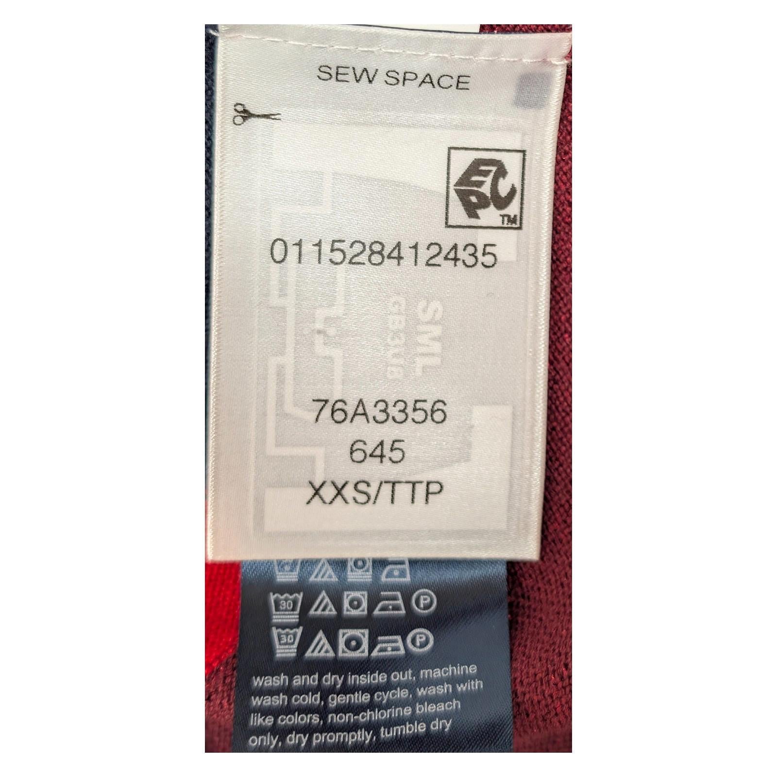 Tommy Hilfiger Jumper Size XXS Red Navy Stripe Metallic V - Neck Cotton Sweater by Tommy Hilfiger – | RewearableUK