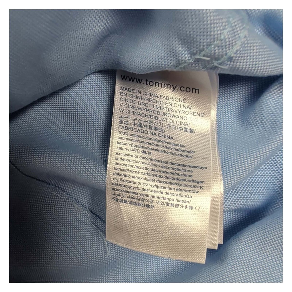 Tommy Hilfiger Light Blue Fitted Cotton Shirt – UK 8 – product photo 4 | RewearableUK