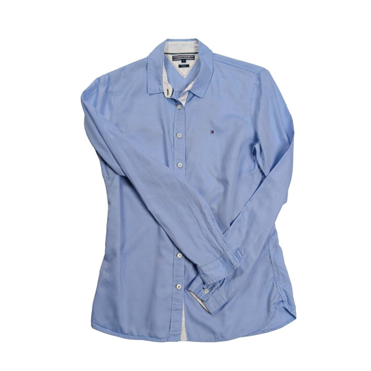 Tommy Hilfiger Light Blue Fitted Cotton Shirt – UK 8 – product photo 1 | RewearableUK