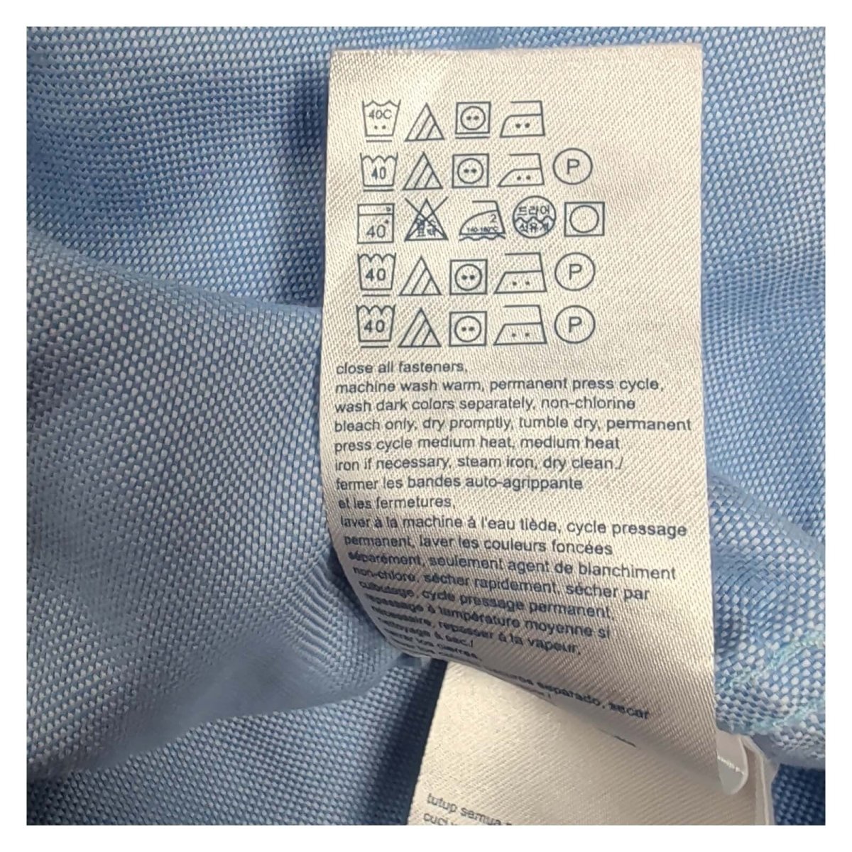 Tommy Hilfiger Light Blue Fitted Cotton Shirt – UK 8 – product photo 5 | RewearableUK