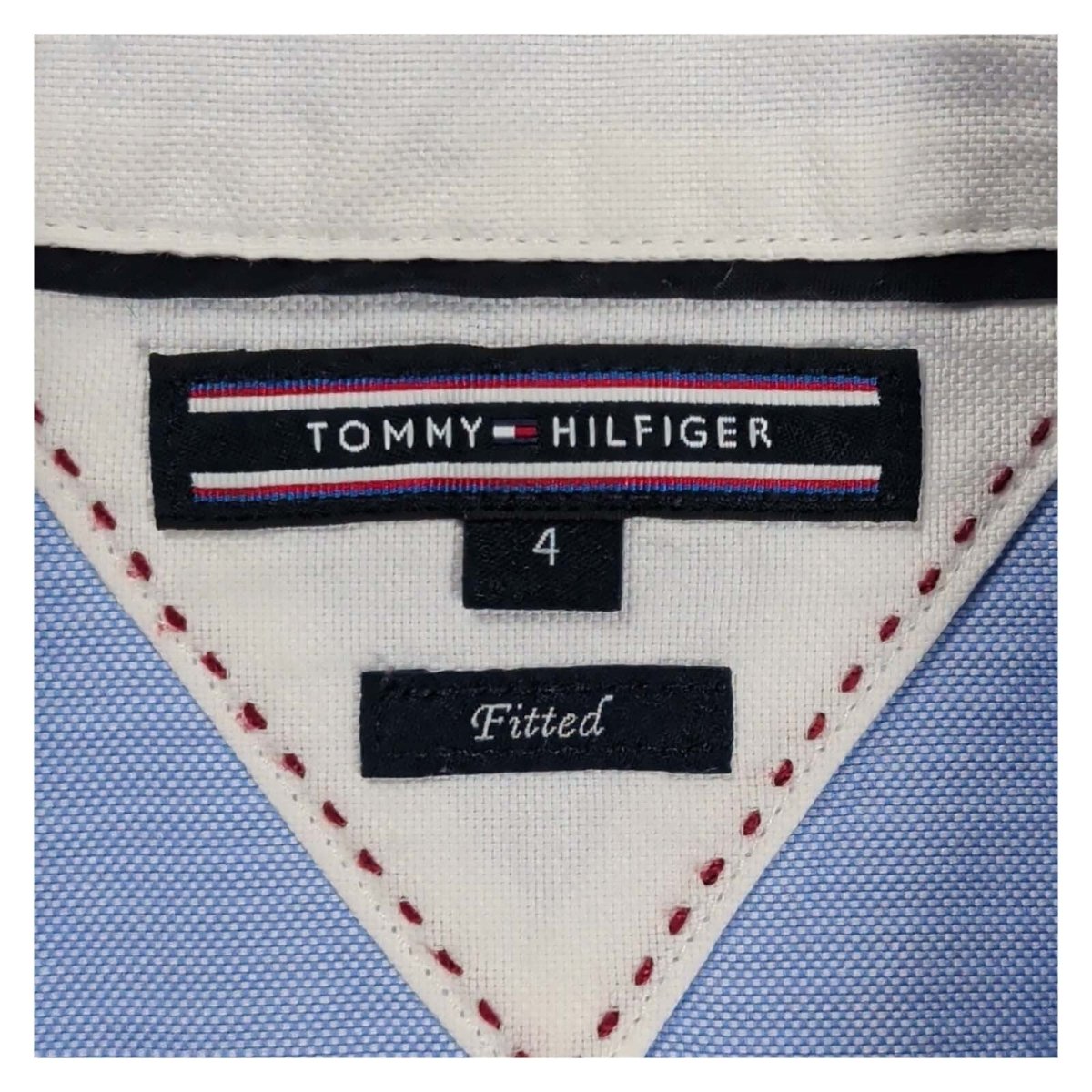 Tommy Hilfiger Light Blue Fitted Cotton Shirt – UK 8 – product photo 3 | RewearableUK