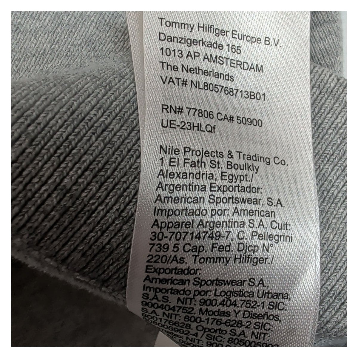 Tommy Hilfiger Men's Jumper L Grey Half Zip Logo Cotton – product photo 7 | RewearableUK